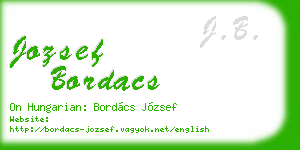 jozsef bordacs business card